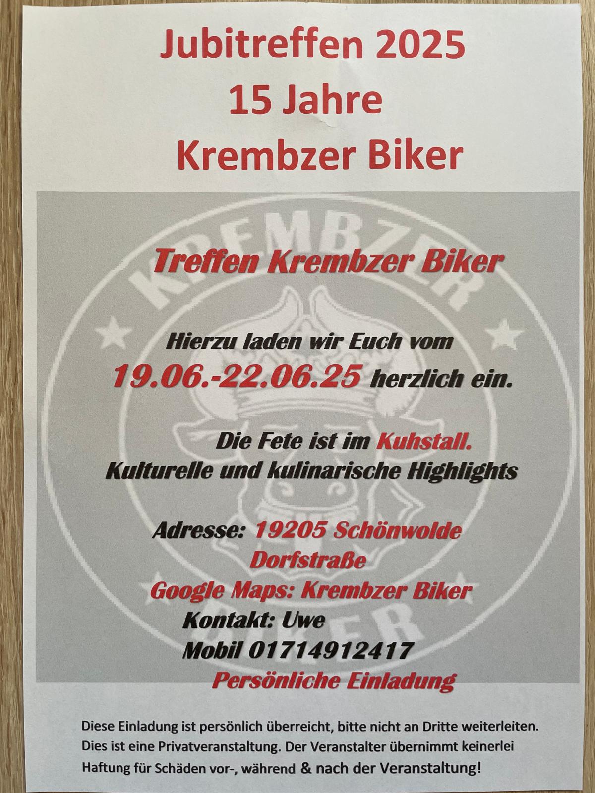 Krembzer Biker Jubitreffen 15 Jahre