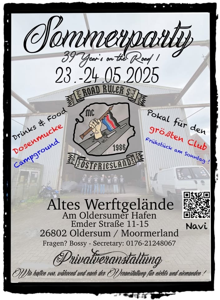 Sommerparty MC Road Ruler´s 39 Years