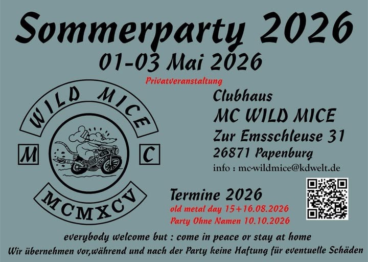Sommerparty MC wild Mice