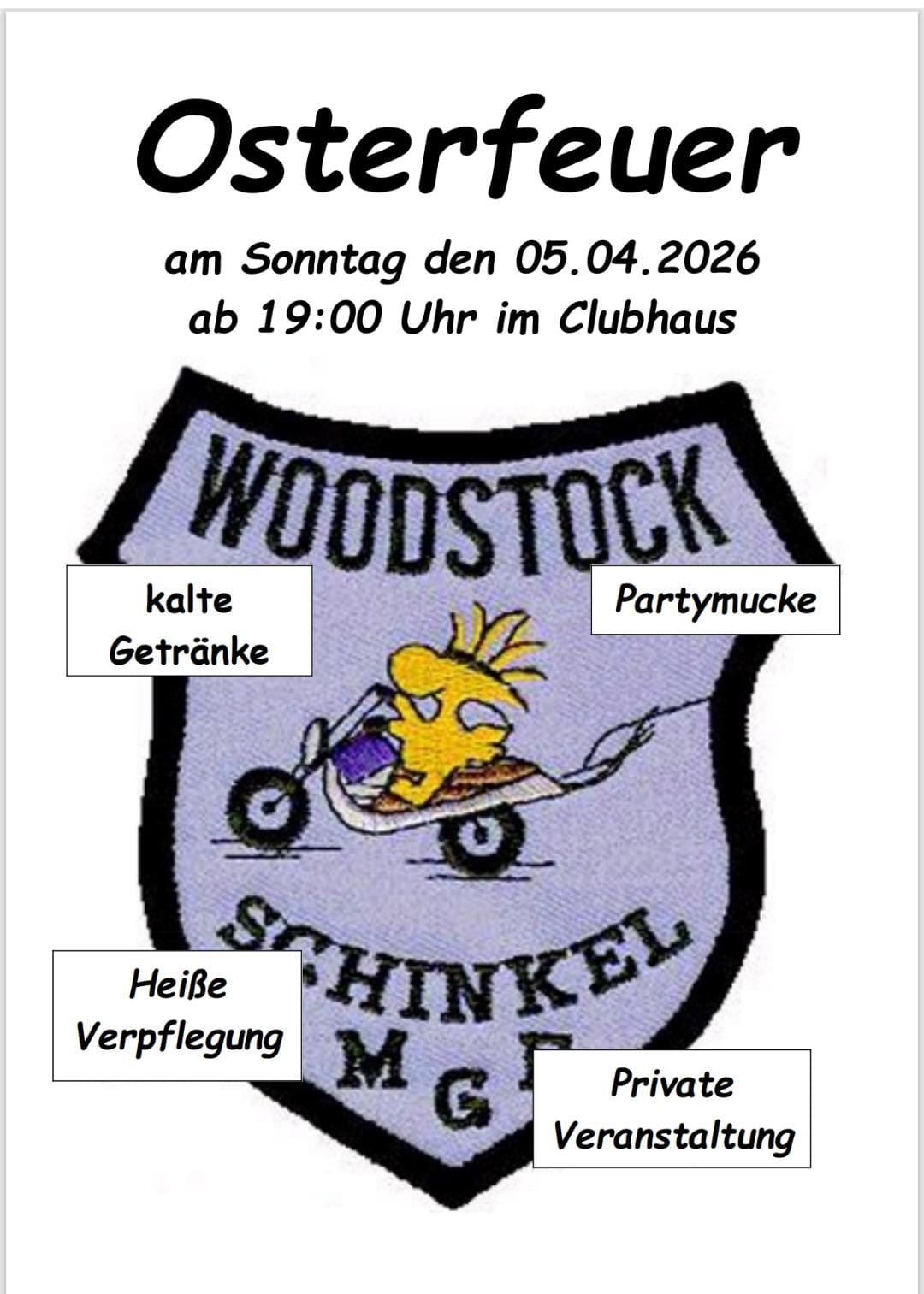 Woodstock Osterfeuer